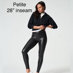 Spanx Faux Leather Leggings Petite Inseam